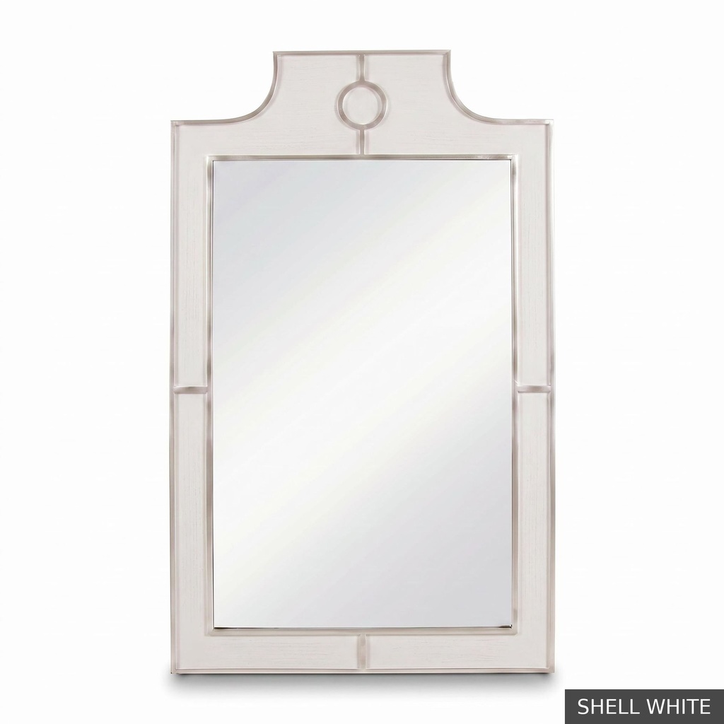 [EUR: Mayf] Mayfair Mirror  / Shell White + Silver