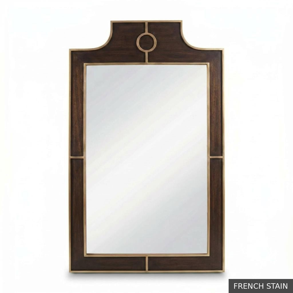 [EUR: Mayf] Mayfair Mirror  / French Stain + Gold