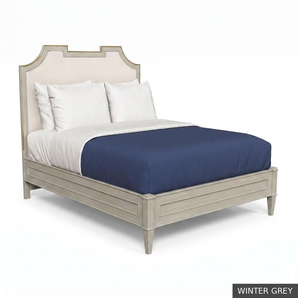 Isabelle - King Bed / Winter Grey + Gold