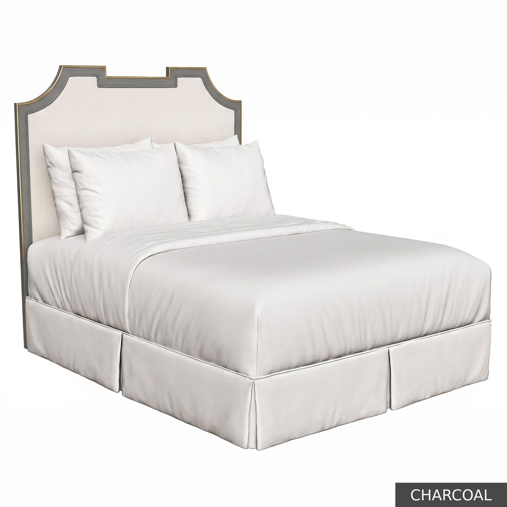 [EUR: IsabQHB] Isabelle Queen Headboard   / Charcoal + Gold