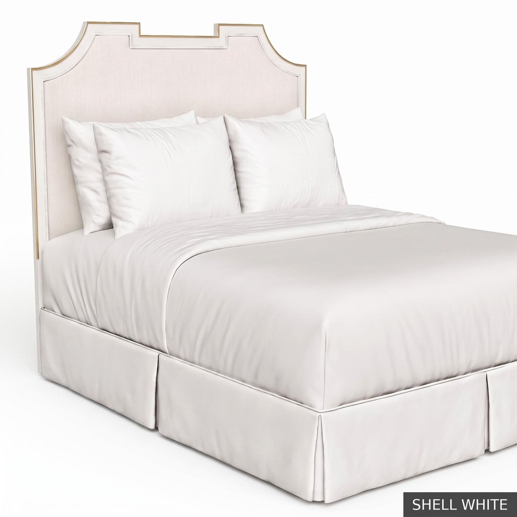 [EUR: IsabQHB] Isabelle Queen Headboard   / Shell White + Gold