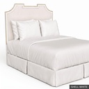 [EUR: IsabQHB] Isabelle Queen Headboard   / Shell White + Gold