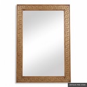 [EUR: Athe] Athens Mirror   / Antique Pine Stain + Gold