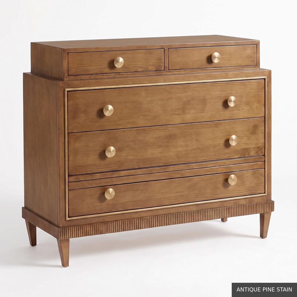 [EUR: Baro] Baron Chest / Antique Pine Stain + Gold