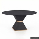 [EUR: Cava-48] Cavalier Dining Table - 48" / Wrought Iron + Gold