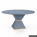 [EUR: Cava-48] Cavalier Dining Table - 48" / Provance Blue + Gold