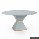 [EUR: Cava-48] Cavalier Dining Table - 48" / French Blue + Gold