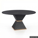 [EUR: Cava-54] Cavalier Dining Table - 54"  / Wrought Iron + Gold
