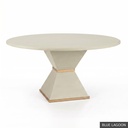 [EUR: Cava-54] Cavalier Dining Table - 54"  / Blue Lagoon + Gold