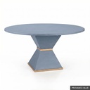 [EUR: Cava-54] Cavalier Dining Table - 54"  / Provance Blue + Gold