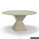 [EUR: Cava-54] Cavalier Dining Table - 54"  / Blue Lagoon + Gold