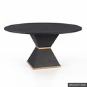 [EUR: Cava-60] Cavalier Dining Table - 60"   / Wrought Iron + Gold