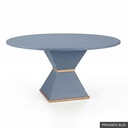 [EUR: Cava-60] Cavalier Dining Table - 60"   / Provance Blue + Gold
