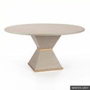 [EUR: Cava-72] Cavalier Dining Table - 72"  / Winter Grey + Gold