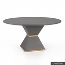 [EUR: Cava-72] Cavalier Dining Table - 72"  / Charcoal + Gold