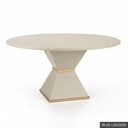 [EUR: Cava-72] Cavalier Dining Table - 72"  / Blue Lagoon + Gold