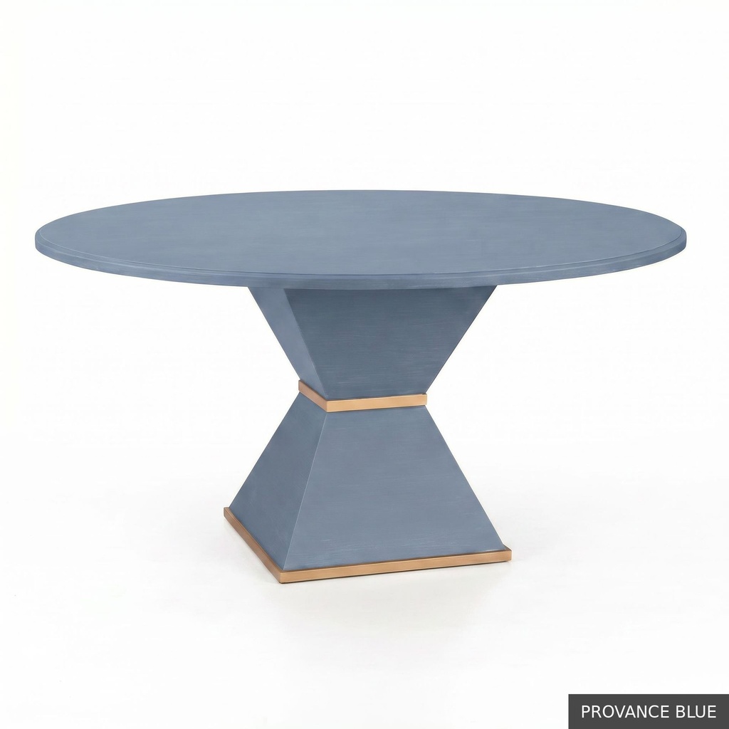 [EUR: Cava-72] Cavalier Dining Table - 72"  / Provance Blue + Gold