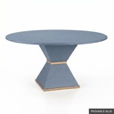 [EUR: Cava-72] Cavalier Dining Table - 72"  / Provance Blue + Gold