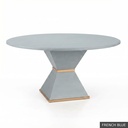 [EUR: Cava-72] Cavalier Dining Table - 72"  / French Blue + Gold