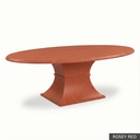 Hudson Oval Table - 72" / Rosey Red