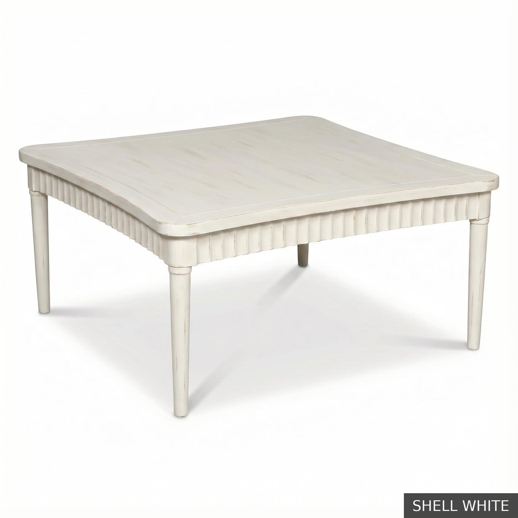 Harrison Cocktail Table 42" Sq / Shell White