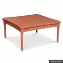Harrison Cocktail Table 42" Sq / Rosey Red