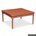 Harrison Cocktail Table 42" Sq / Rosey Red