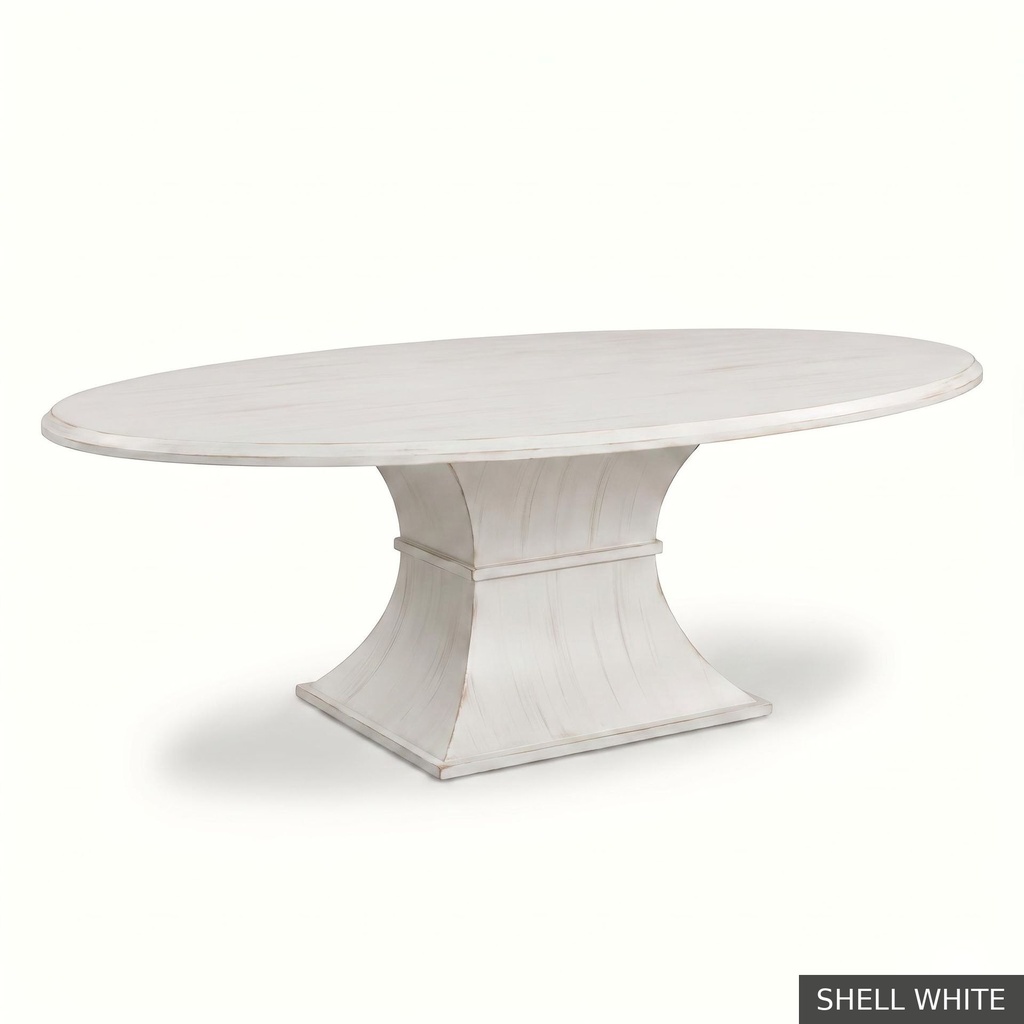 Hudson Oval Table - 84" / Shell White
