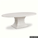 Hudson Oval Table - 84" / Shell White