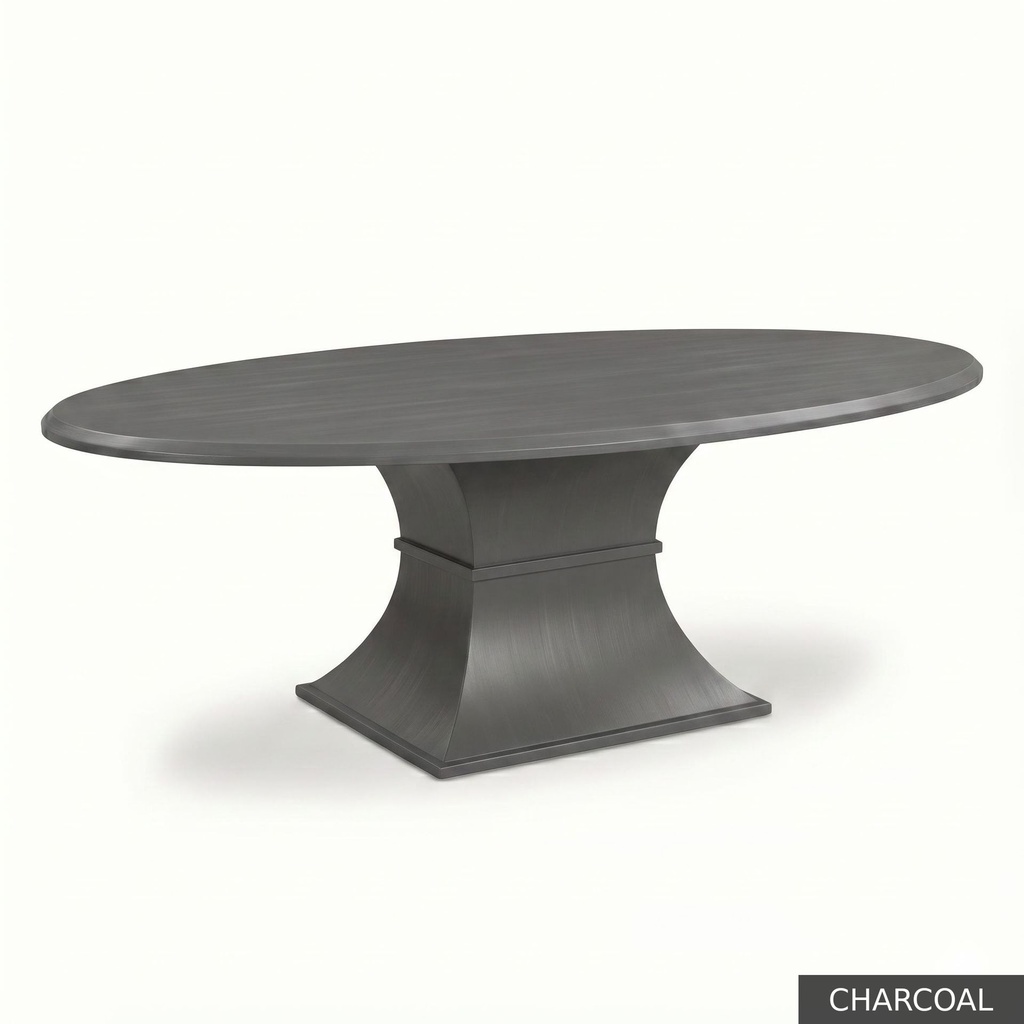 Hudson Oval Table - 84" / Charcoal