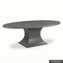 Hudson Oval Table - 84" / Charcoal