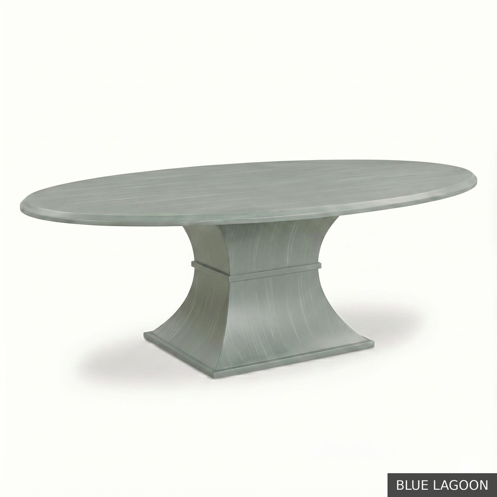 Hudson Oval Table - 84" / Blue Lagoon