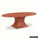 Hudson Oval Table - 84" / Rosey Red