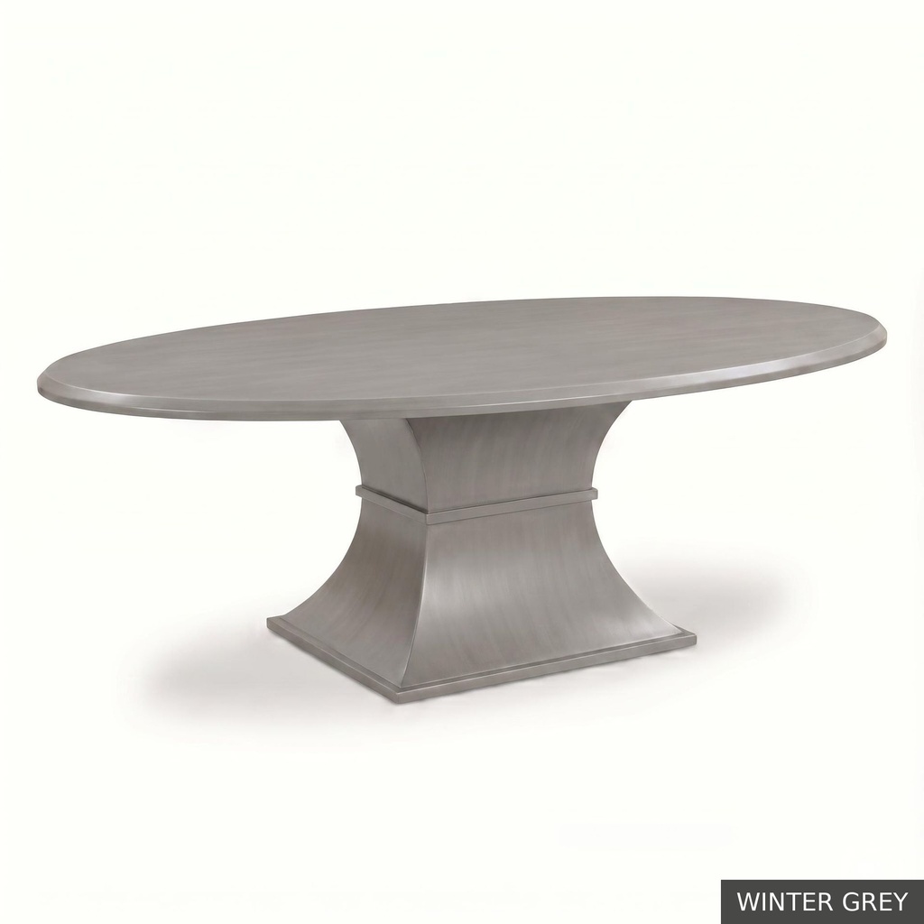 Hudson Oval Table - 84" / Winter Grey