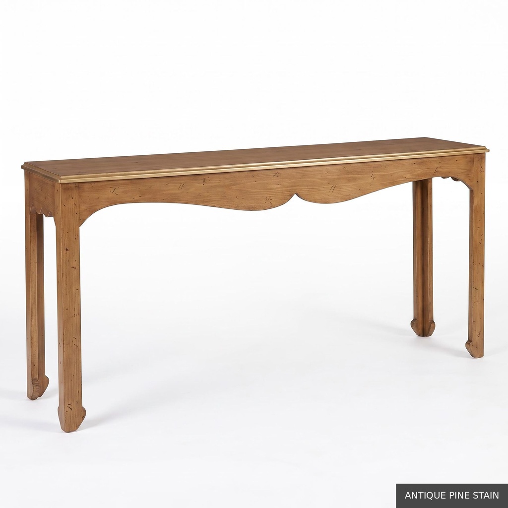 [EUR: Jasm] Jasmine Console   / Antique Pine Stain + Gold