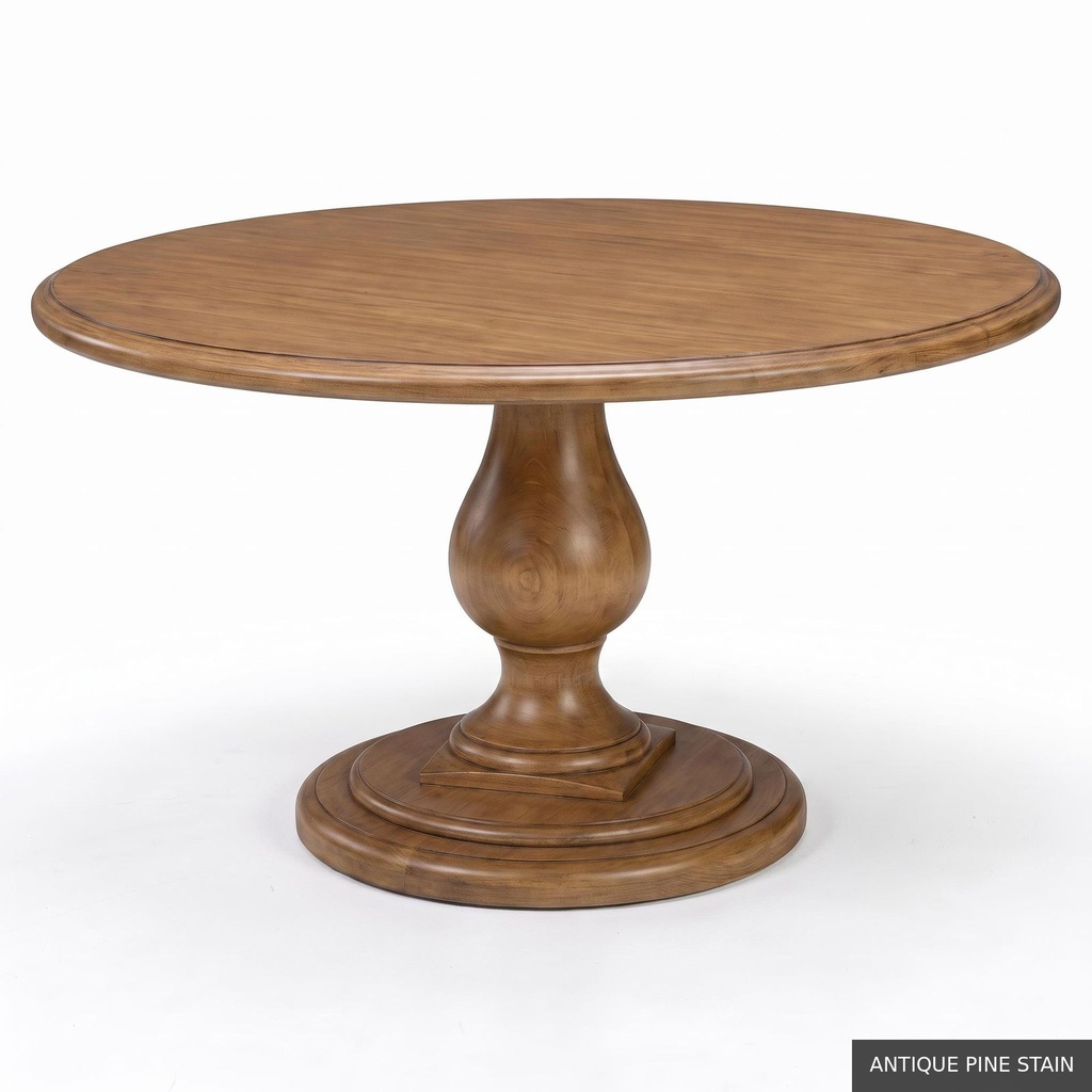 [EUR: Lafa-48] Lafayette Dining Table - 48"  / Antique Pine Stain