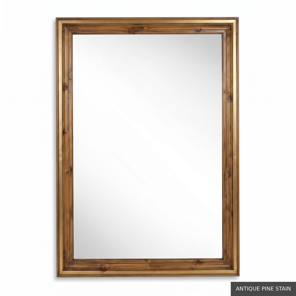 [EUR: Dela] Delano Mirror  / Antique Pine Stain + Gold