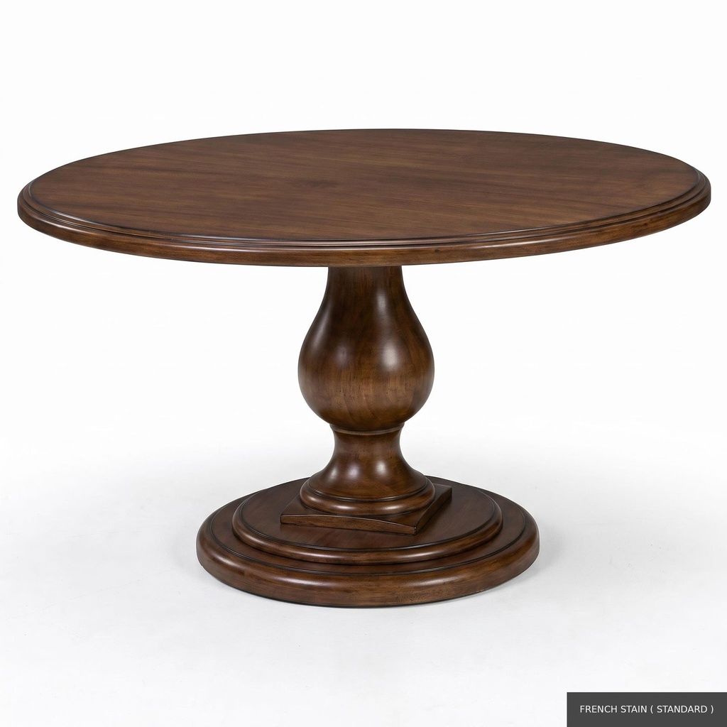 [EUR: Lafa-54] Lafayette Dining Table - 54"  / French Stain ( Standard )