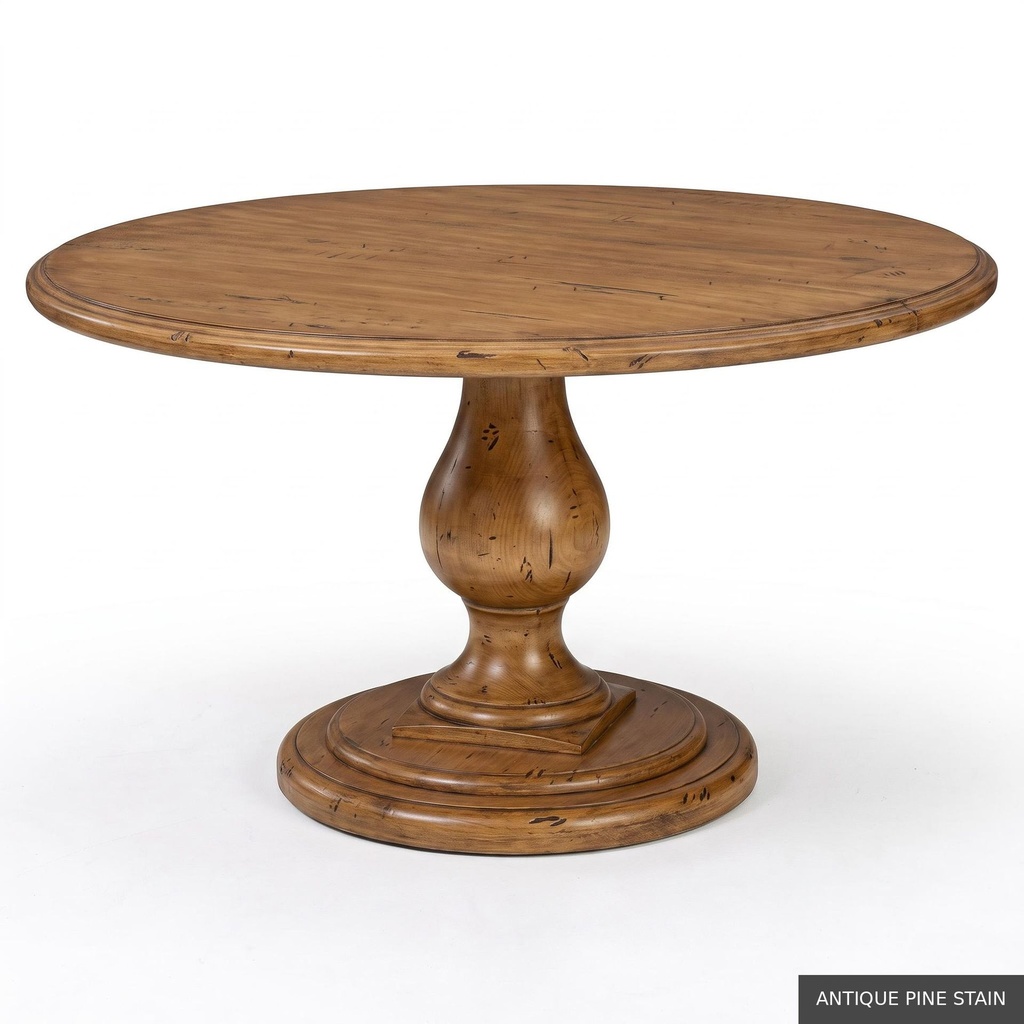 [EUR: Lafa-54] Lafayette Dining Table - 54"  / Antique Pine Stain