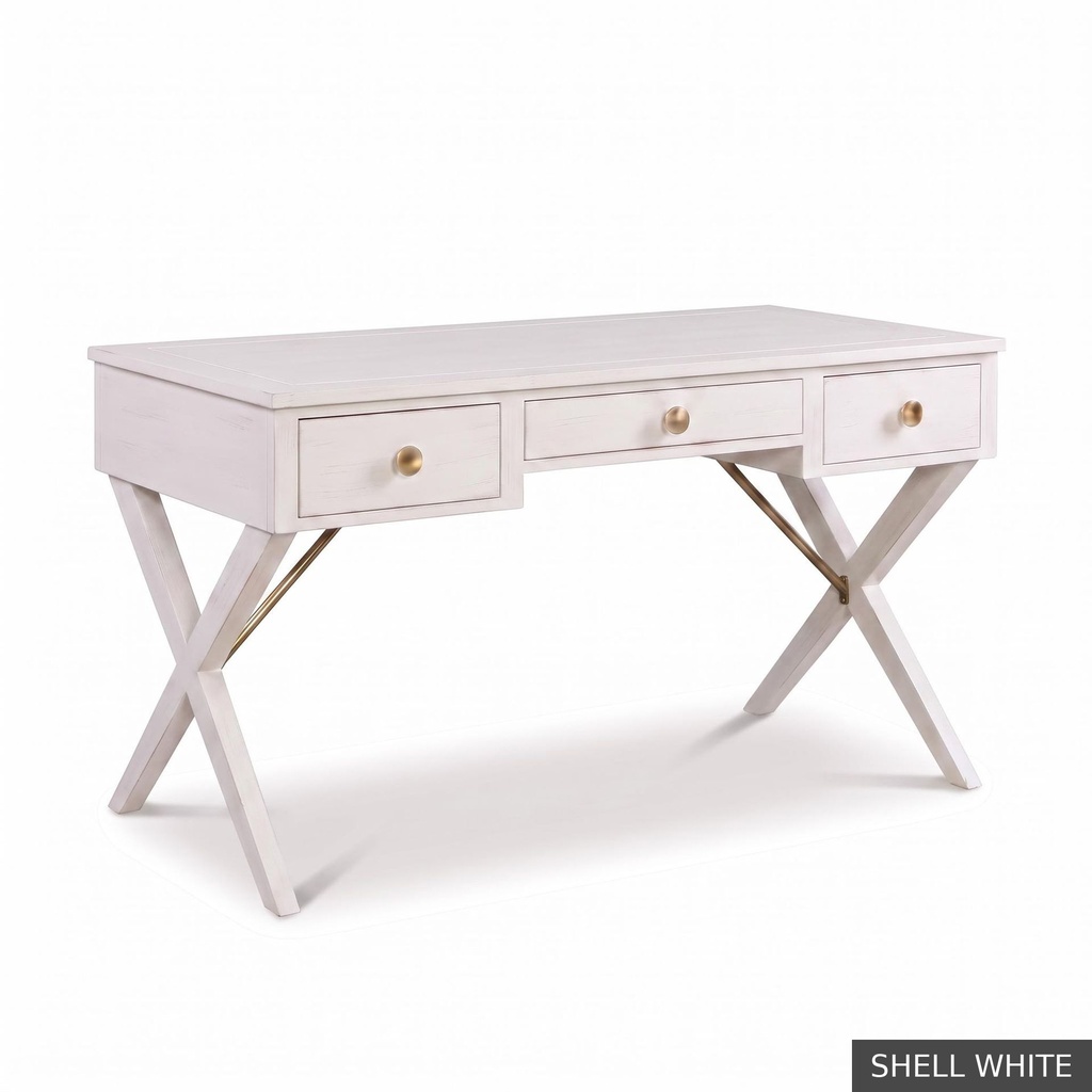 [EUR: Well] Wellington Desk   / Shell White