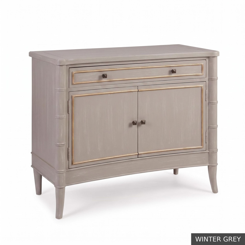 [EUR: Upto] Upton Cupboard  / Winter Grey + Gold
