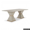 [EUR: Esqu-84] Esquire Dining Table - 84" / Winter Grey + Gold
