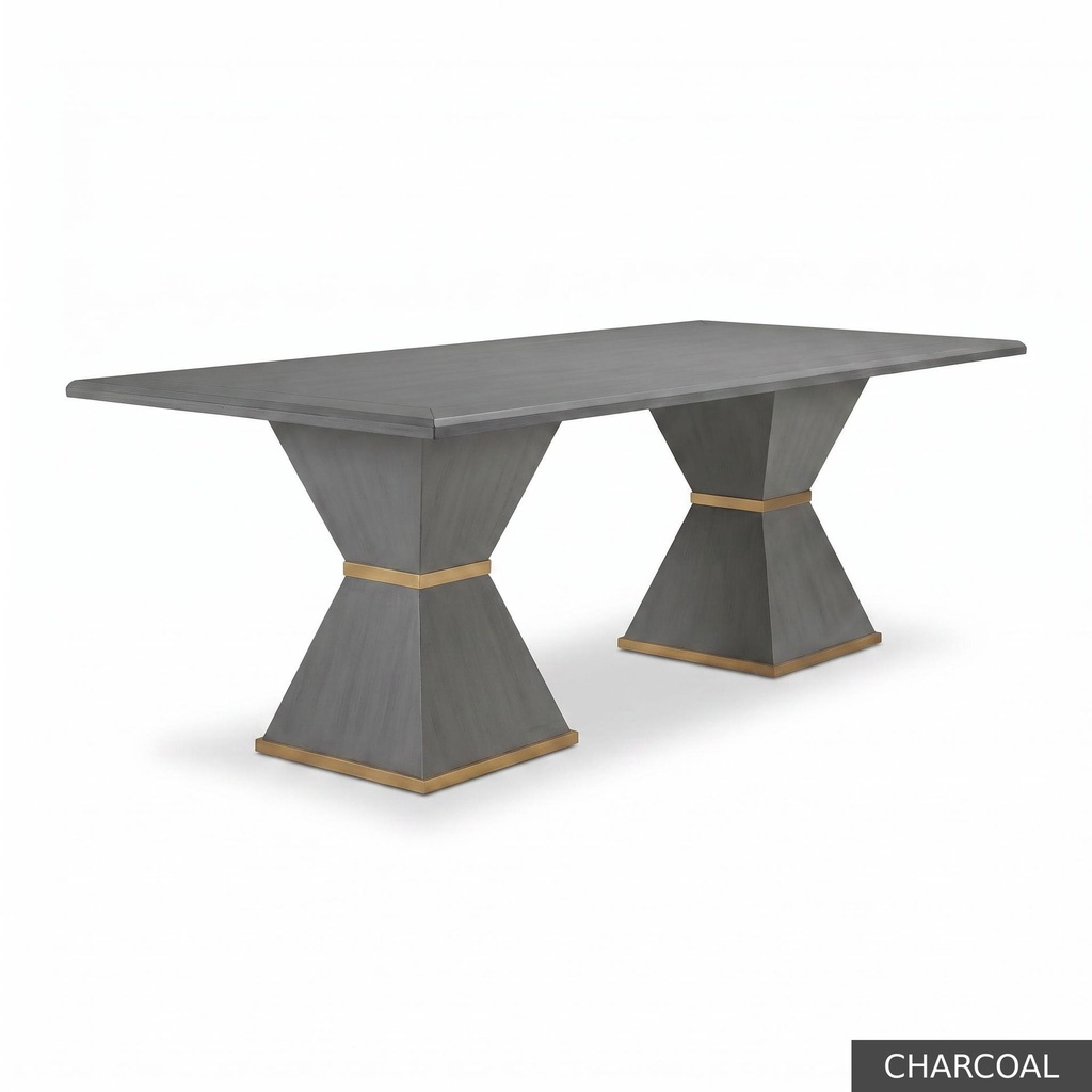 [EUR: Esqu-84] Esquire Dining Table - 84" / Charcoal + Gold