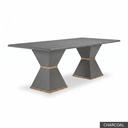 [EUR: Esqu-84] Esquire Dining Table - 84" / Charcoal + Gold