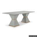 [EUR: Esqu-84] Esquire Dining Table - 84" / Blue Lagoon + Gold