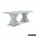 [EUR: Esqu-84] Esquire Dining Table - 84" / French Blue + Gold