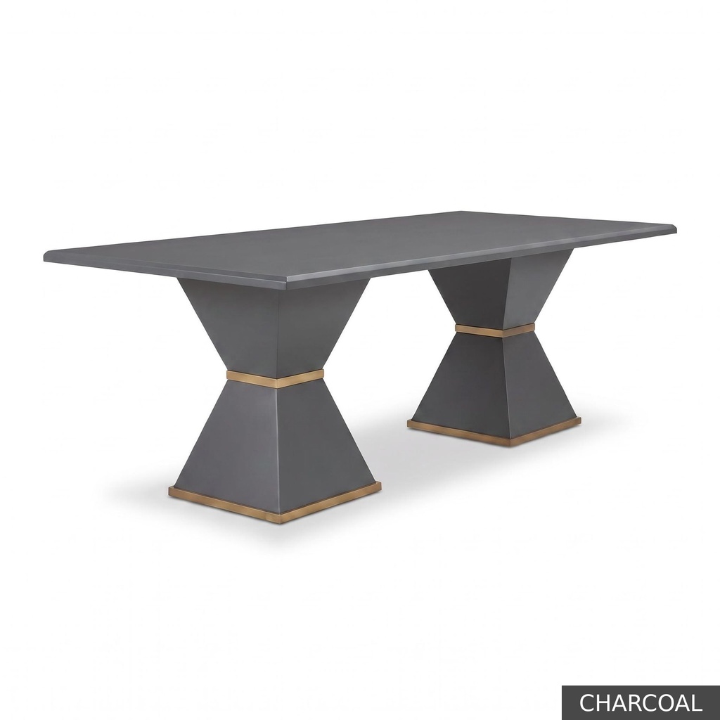 [EUR: Esqu-96] Esquire Dining Table - 96"   / Charcoal + Gold