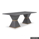 [EUR: Esqu-96] Esquire Dining Table - 96"   / Charcoal + Gold