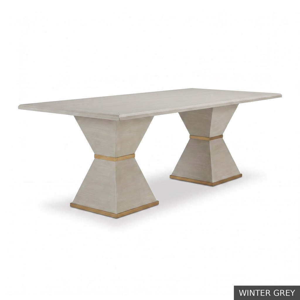 [EUR: Esqu-96] Esquire Dining Table - 96"   / Winter Grey + Gold