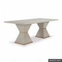[EUR: Esqu-96] Esquire Dining Table - 96"   / Winter Grey + Gold